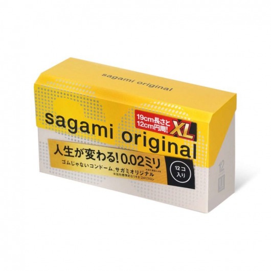 Презервативы увеличенного размера Sagami Original 0.02 XL-size - 12 шт. - Sagami - купить с доставкой во Владимире