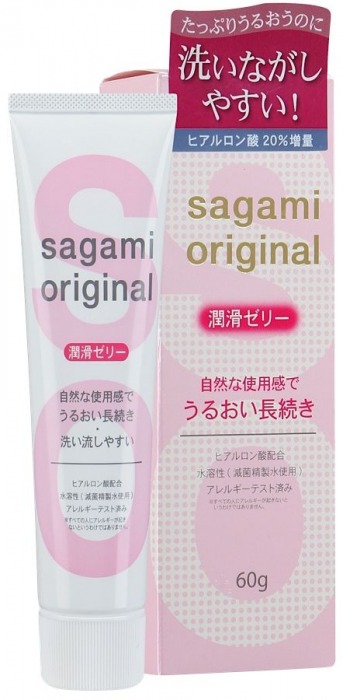 Гель-смазка на водной основе Sagami Original - 60 гр. - Sagami - купить с доставкой во Владимире