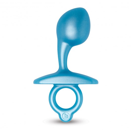 Голубая анальная пробка для массажа простаты Bulb Silicone Prostate Plug - 10,7 см. - b-Vibe - во Владимире купить с доставкой