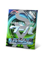 Презерватив Sagami Xtreme Mint с ароматом мяты - 1 шт. - Sagami - купить с доставкой во Владимире