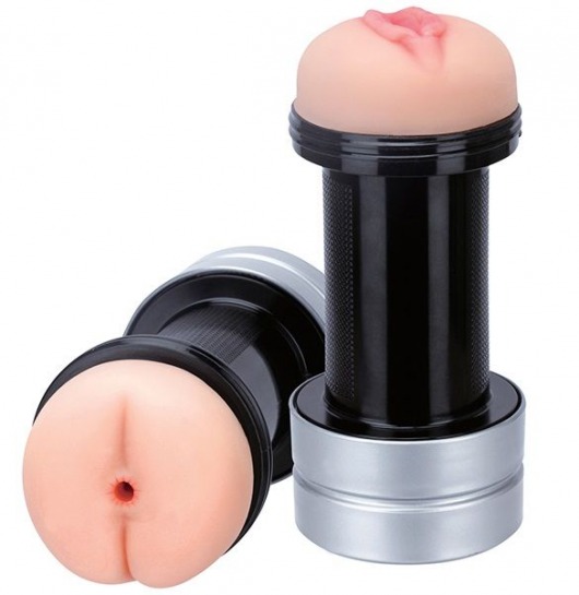 Мастурбатор 2-в-1 REALSTUFF 2 IN 1 HUMMER ANUS   VAGINA: вагина и анус - Dream Toys - во Владимире купить с доставкой
