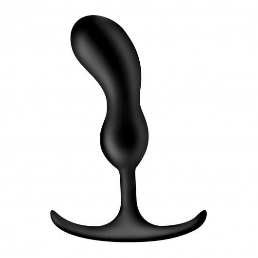 Черный массажер простаты с утяжелителями Premium Silicone Weighted Prostate Plug Medium - 16,3 см. - XR Brands - во Владимире купить с доставкой
