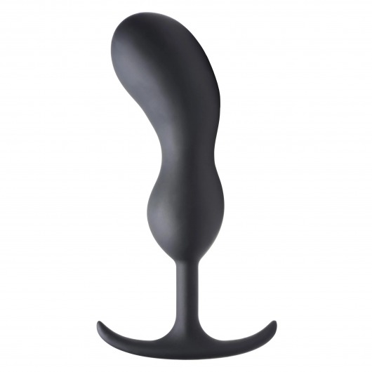 Черный массажер простаты с утяжелителями Premium Silicone Weighted Prostate Plug XL - 20,8 см. - XR Brands - во Владимире купить с доставкой