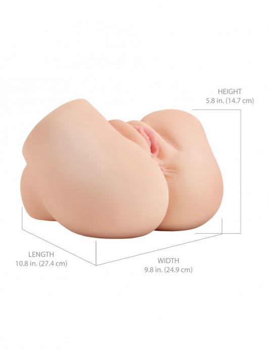 Телесный мастурбатор-полуторс с вибрацией и эффектом всасывания Back That Ass Up - Pipedream - во Владимире купить с доставкой