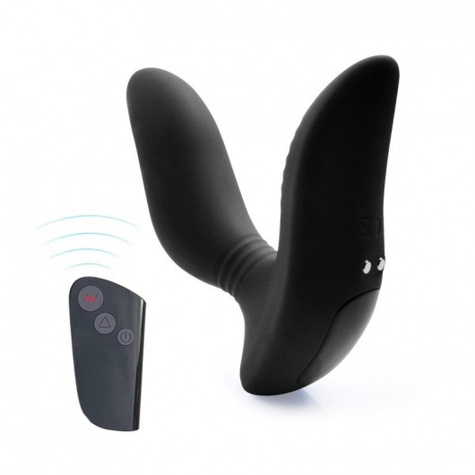 Черный вибромассажер простаты 3,5’’ Remote Control Curve P-spot Massager - 12 см. - Erokay - во Владимире купить с доставкой