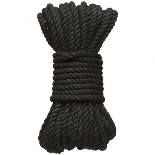 Черная верёвка для связывания и фиксации Bind Tie - 9,14 м. - Doc Johnson - купить с доставкой во Владимире