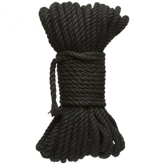 Черная верёвка для связывания и фиксации Bind Tie - 15,24 м. - Doc Johnson - купить с доставкой во Владимире