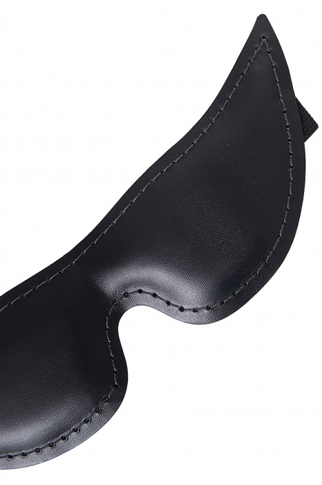 Черная кожаная маска с заостренными кончиками - Pecado - купить с доставкой во Владимире