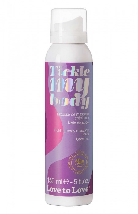 Массажная хрустящая пенка Tickle My Body Coconut с ароматом кокоса - 150 мл. - Love to Love - купить с доставкой во Владимире