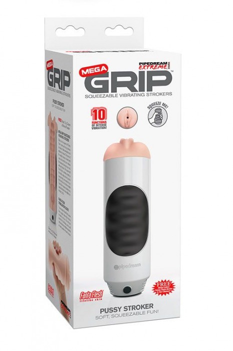 Мастурбатор-вагина Extreme Toyz Mega Grip Vibrating Stroker Mouth - Pipedream - во Владимире купить с доставкой