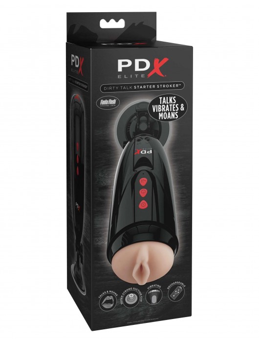 Мастурбатор-вагина с вибрацией Dirty Talk Starter Stroker - Pipedream - во Владимире купить с доставкой