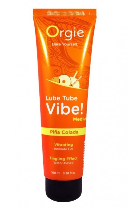 Гель с эффектом вибрации Lube Tube Vibe Medium Pina Colada - 100 мл. - ORGIE - купить с доставкой во Владимире
