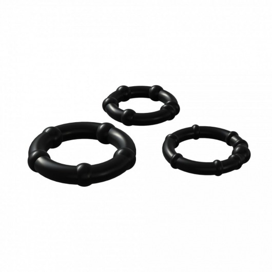 Набор из 3 черных эрекционных колец Babooom Ring Set - Adrien Lastic - во Владимире купить с доставкой