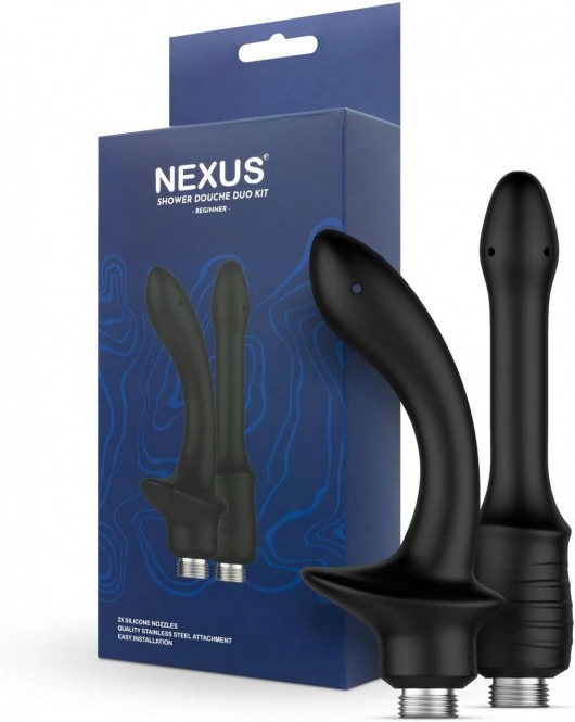 Набор из 2 насадок для анального душа Shower Douche Duo Kit Beginner - Nexus Range - купить с доставкой во Владимире