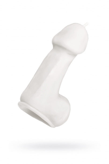 Белая свеча в форме пениса - 47 гр. - Pecado - купить с доставкой во Владимире