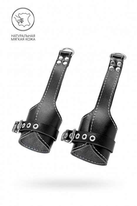 Черные подвесы с белой строчкой - Pecado - купить с доставкой во Владимире