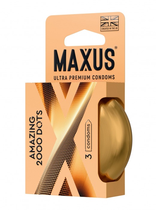 Точечные презервативы MAXUS 2000 Amazing Dots с железным кейсом - 3 шт. - Maxus - купить с доставкой во Владимире