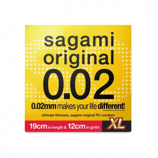 Презерватив увеличенного размера Sagami Original 0.02 XL-size - 1 шт. - Sagami - купить с доставкой во Владимире