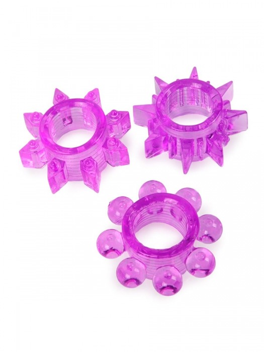 Набор из 3 лиловых эрекционных колец различной формы - Erowoman-Eroman - во Владимире купить с доставкой Набор из 3 лиловых эрекционных колец различной формы - Erowoman-Eroman - во Владимире купить с доставкой