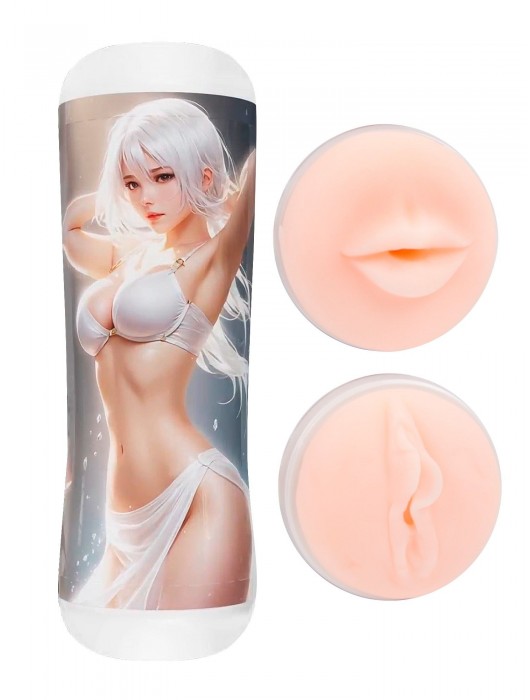 Двусторонний мастурбатор в колбе аниме - вагина и ротик - Tokyo Style - во Владимире купить с доставкой