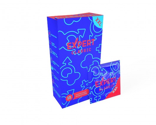 Презервативы увеличенного размера Expert Classic XXL - 15 шт. - Expert - купить с доставкой во Владимире