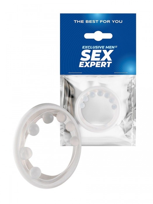 Эрекционное кольцо с мягкой стимулирующей насадкой - Sex Expert - во Владимире купить с доставкой