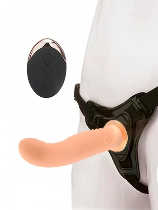 Женский вибрострапон со съемной насадкой и пультом ДУ - Erokay - купить с доставкой во Владимире