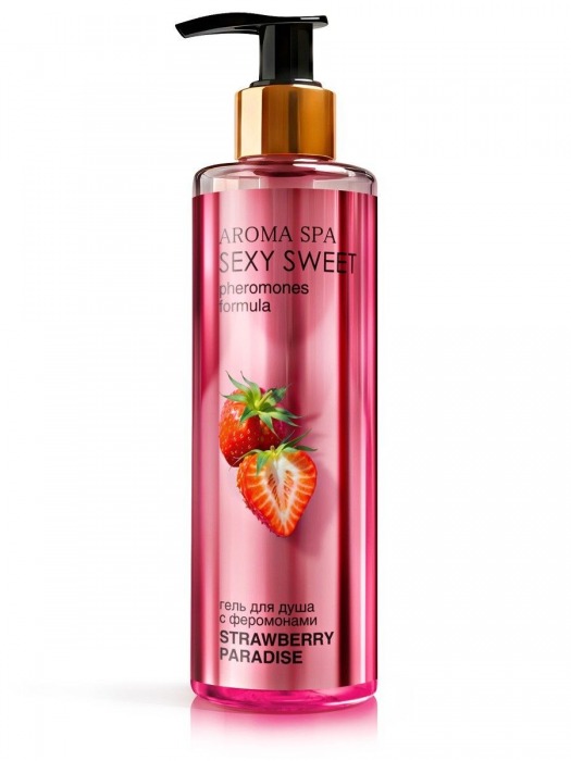 Гель для душа с феромонами и ароматом клубники Strawberry Paradise - 200 мл. -  - Магазин феромонов во Владимире