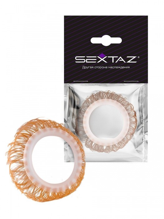 Эрекционное кольцо с бежевыми «ресничками» - Sextaz - во Владимире купить с доставкой