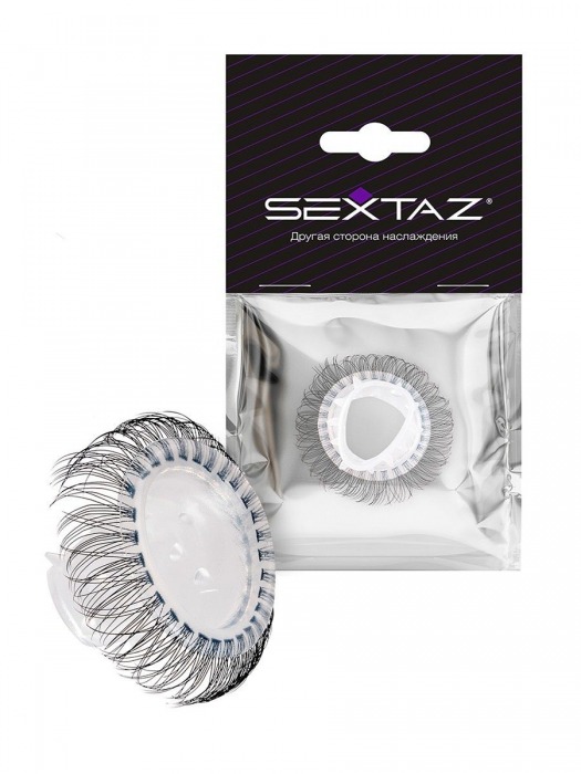Эластичное эрекционное кольцо с длинными черными «ресничками» - Sextaz - во Владимире купить с доставкой