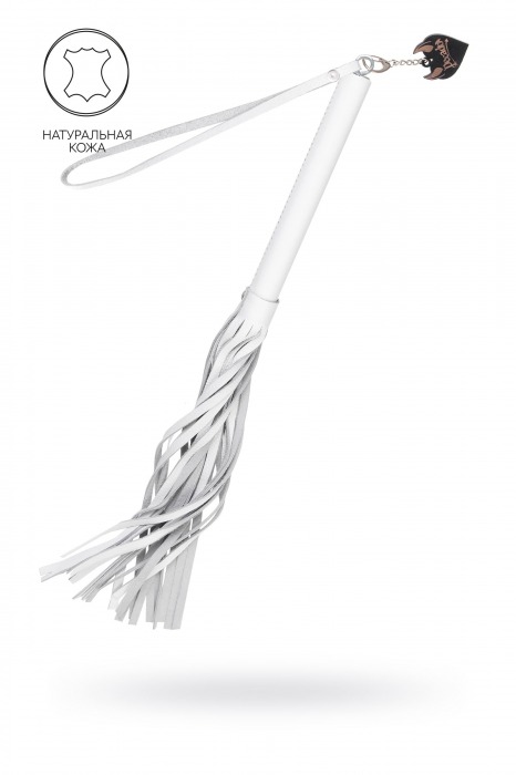 Белая кожаная плеть - 50 см. - Pecado - купить с доставкой во Владимире