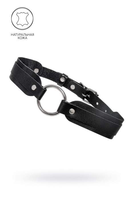 Черный кожаный чокер-ошейник со скруглёнными углами - Pecado - купить с доставкой во Владимире