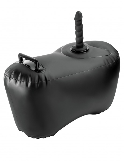 Черное надувное кресло с платформой для фиксации дилдо Body Dock Inflatable Love Seat - Pipedream - купить с доставкой во Владимире