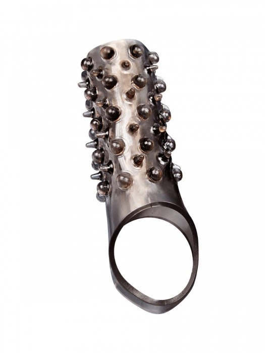 Дымчатая насадка на пенис с шипами и выпуклостями - 12,5 см. - Sex Expert - во Владимире купить с доставкой