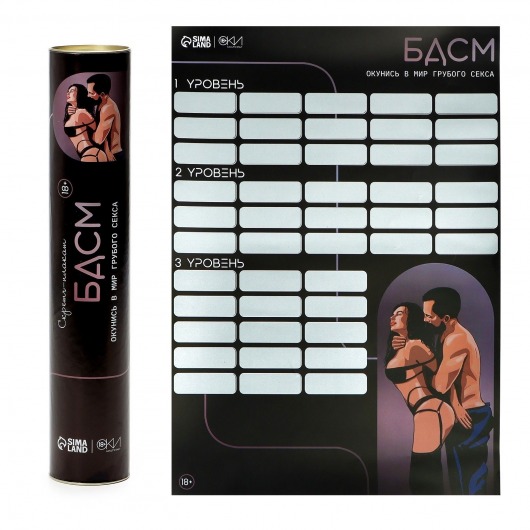 Плакат для двоих со скретч-слоем «БДСМ» - Сима-Ленд - купить с доставкой во Владимире