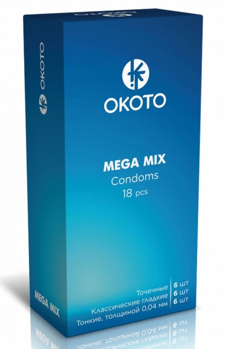 Презервативы OKOTO Mega Mix - 18 шт. - Sitabella - купить с доставкой во Владимире