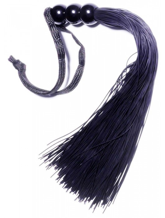 Черная силиконовая плетка - 25,4 см. - Boys of Toys - купить с доставкой во Владимире