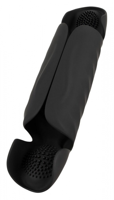 Черный вибромастурбатор с трехточечной стимуляцией Penis Trainer with 3 Point Stimulation - Orion - во Владимире купить с доставкой