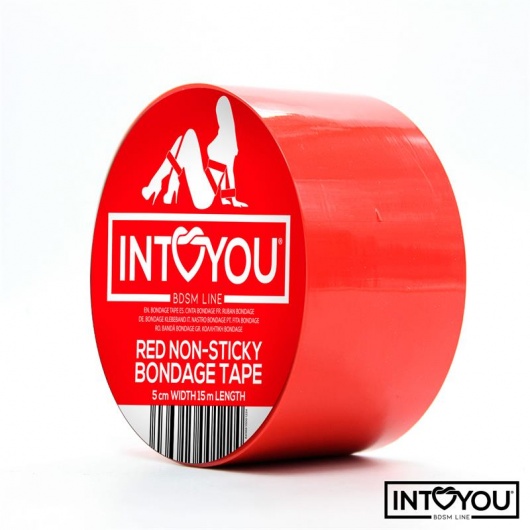 Красный скотч для фиксации Non-Sticky Bondage Tape - 15 м. - Intoyou - купить с доставкой во Владимире