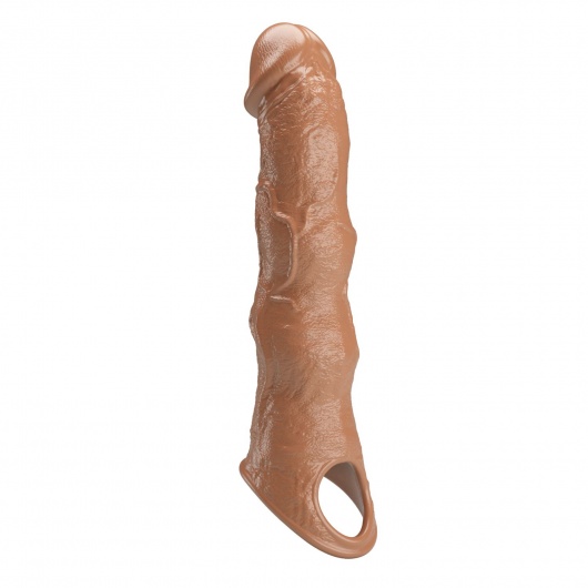 Карамельный фаллоудлинитель с 3 вставками - 28 см. - Baile - во Владимире купить с доставкой
