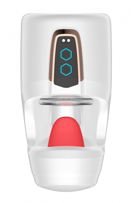 Белый мастурбатор с язычком и возвратно-поступательными движениями - Secwell - во Владимире купить с доставкой