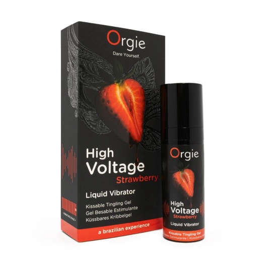 Жидкий вибратор Orgie High Voltage Strawberry - 15 мл. - ORGIE - купить с доставкой во Владимире