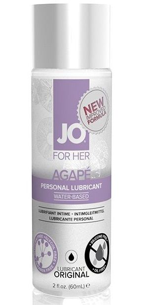 Лубрикант на водной основе для женщин JO AGAPE LUBRICANT ORIGINAL - 60 мл. - System JO - купить с доставкой во Владимире