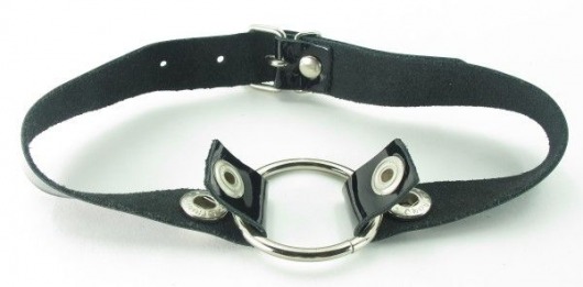 Кляп с кольцом и лаковым ремешком - БДСМ Арсенал - купить с доставкой во Владимире