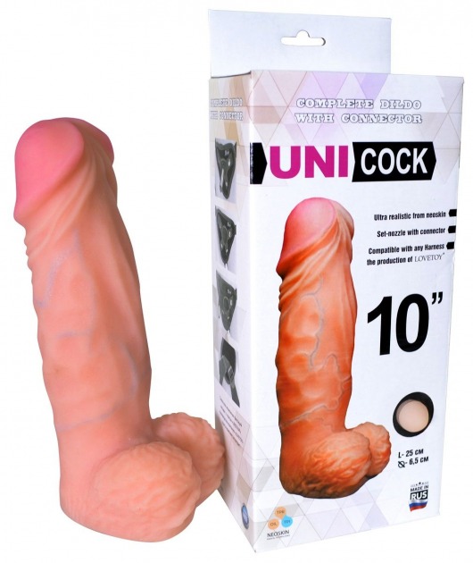 Фаллическая насадка Харнесс UNICOCK 10  - 25 см. - LOVETOY (А-Полимер) - купить с доставкой во Владимире