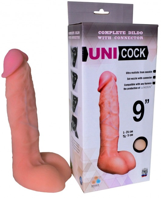 Фаллическая насадка Харнесс UNICOCK 9  - 24 см. - LOVETOY (А-Полимер) - купить с доставкой во Владимире