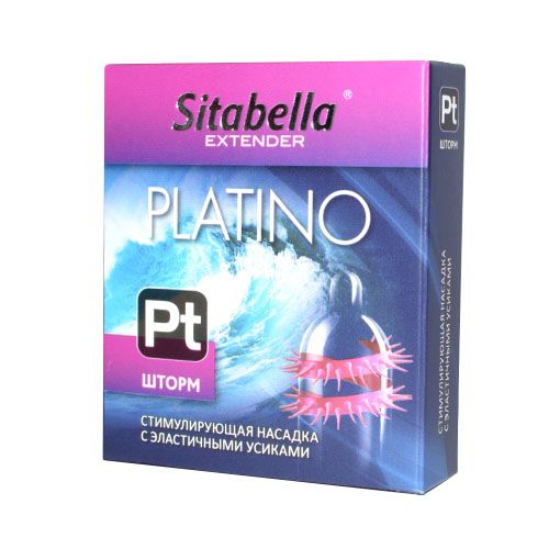 Стимулирующая насадка со спиралью из усиков Platino  Шторм - Sitabella - купить с доставкой во Владимире