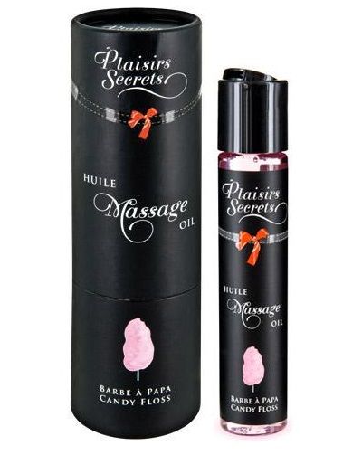 Массажное масло с ароматом сладкой ваты Huile de Massage Gourmande Barbe à Papa - 59 мл. - Plaisir Secret - купить с доставкой во Владимире