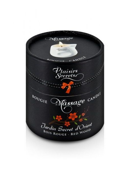 Массажная свеча с ароматом красного дерева Jardin Secret D orient Bois Roug - 80 мл. - Plaisir Secret - купить с доставкой во Владимире