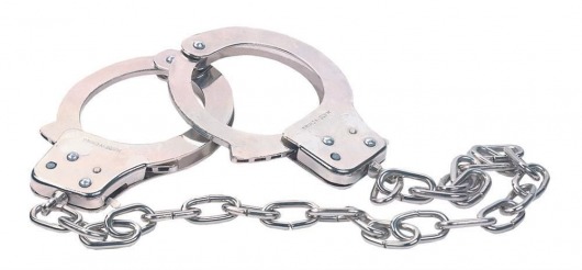 Наручники из металла с длинной цепочкой CHROME HANDCUFFS METAL HANDCUFFS W. KEY - NMC - купить с доставкой во Владимире